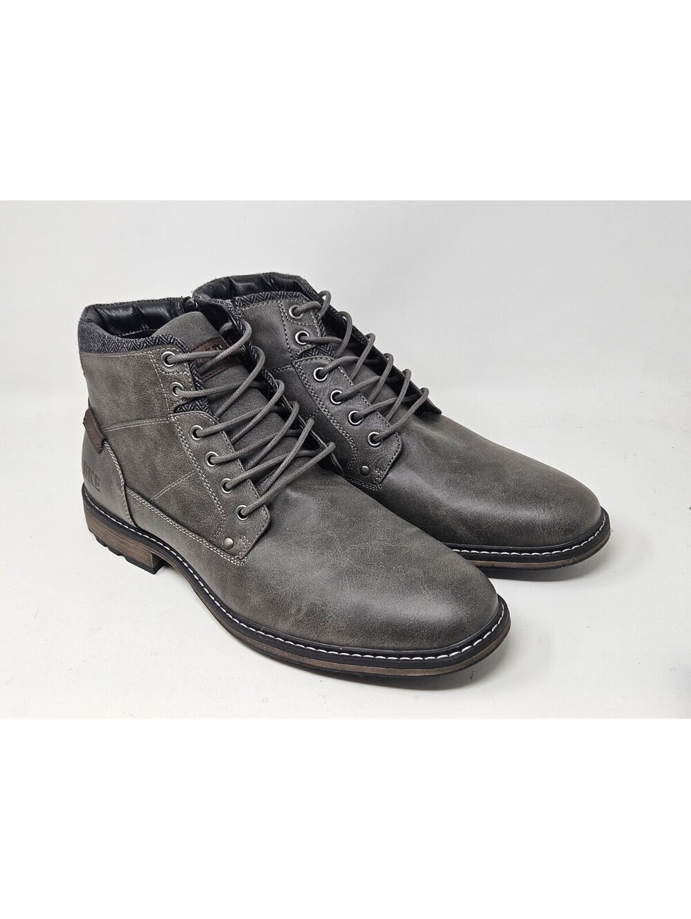 BKE Mens Palmer Boots Grey Sz 12 Buckle